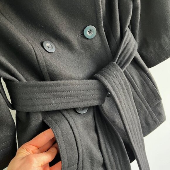 Old Navy Black Wool Pea Coat Jacket XS - Picture 15 of 16